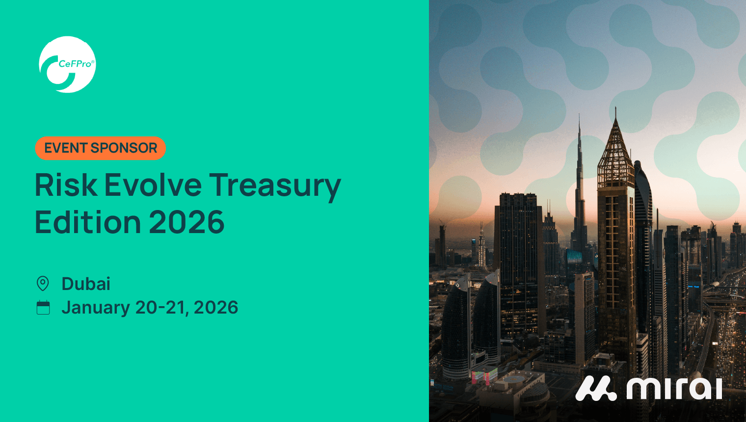 CeFPro Risk Evolve Treasury Edition 2026 - Dubai