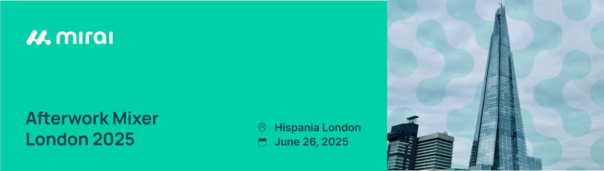 Afterwork Mixer London Mirai RiskTech 2025 Email Afterwork Mixer London Mirai RiskTech 2025 Email