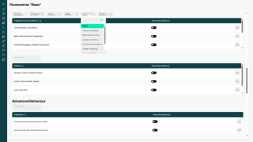 Mirai Platform Parameters configuration screen