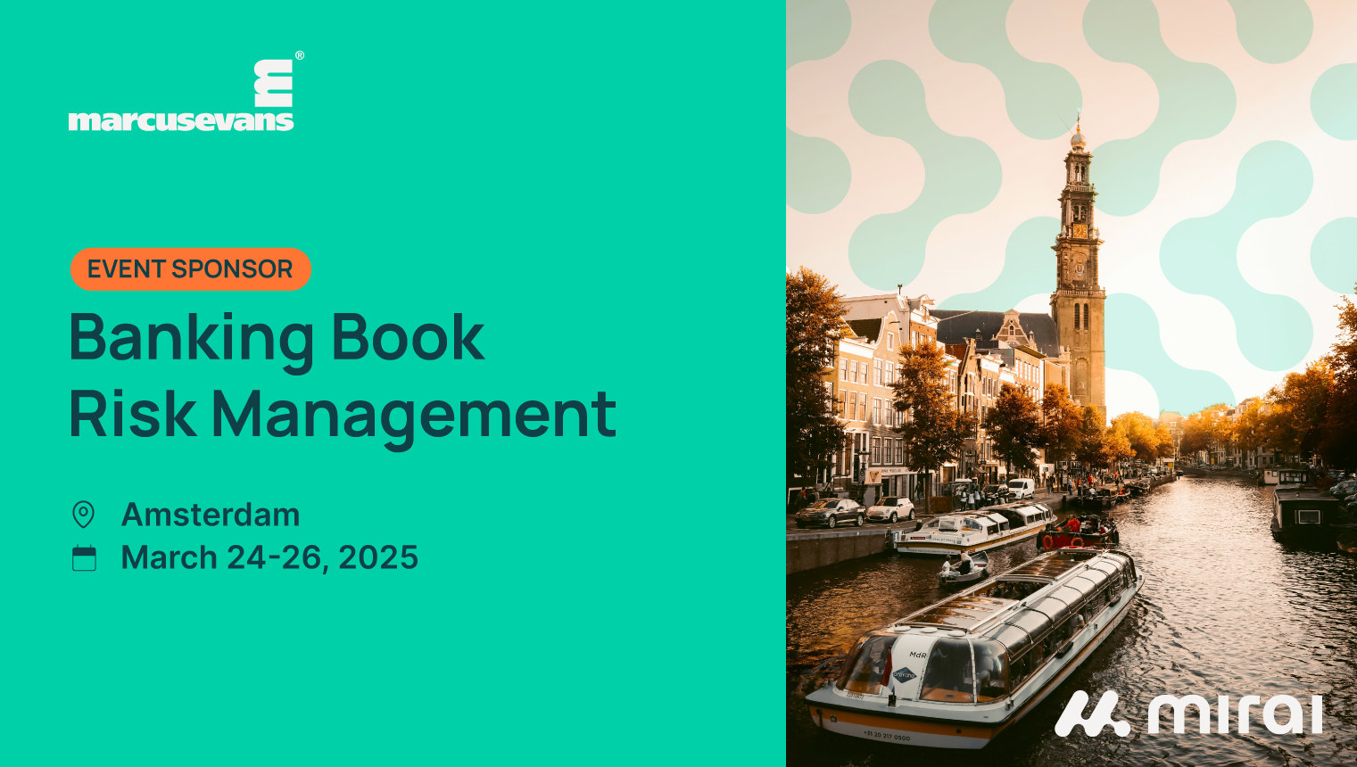 Mirai RiskTech sponsors Marcus Evans' 9th Banking Book Risk Management