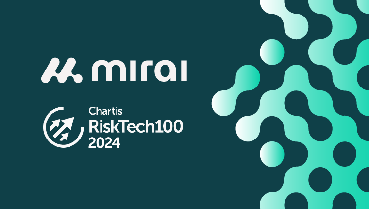 Mirai Recognized as Chartis Research RiskTech100 2024 Winner