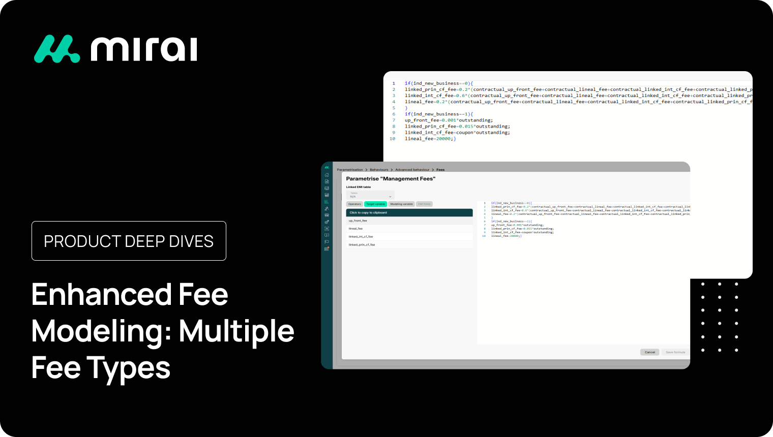 Enhanced Fee Modeling: Multiple Fee Types